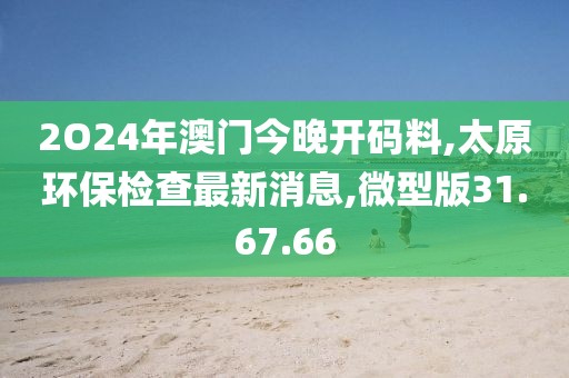 2O24年澳门今晚开码料,太原环保检查最新消息,微型版31.67.66