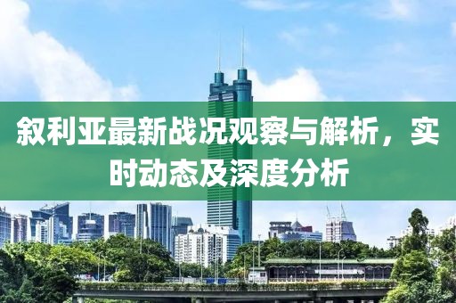 叙利亚最新战况观察与解析，实时动态及深度分析