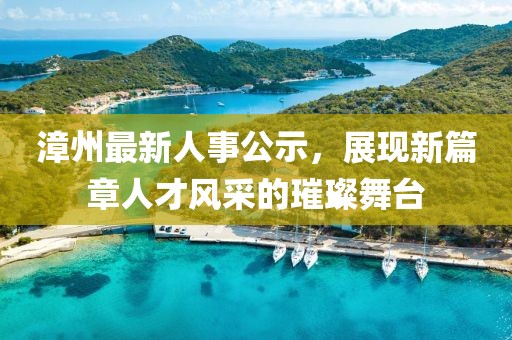 漳州最新人事公示，展现新篇章人才风采的璀璨舞台