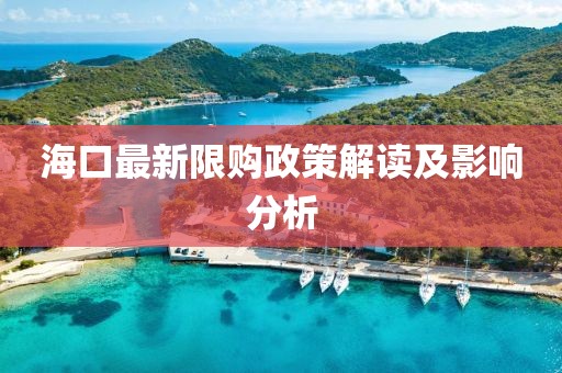 海口最新限购政策解读及影响分析