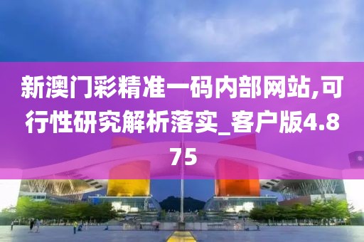 新澳门彩精准一码内部网站,可行性研究解析落实_客户版4.875