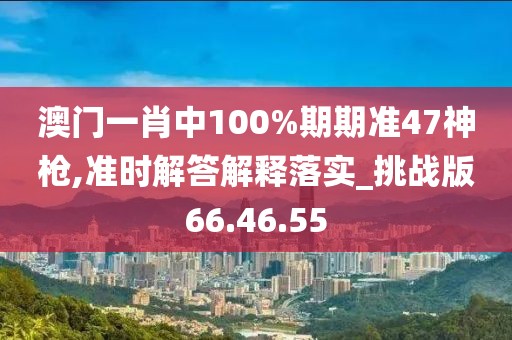 澳门一肖中100%期期准47神枪,准时解答解释落实_挑战版66.46.55