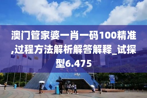 澳门管家婆一肖一码100精准,过程方法解析解答解释_试探型6.475