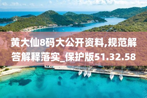 黄大仙8码大公开资料,规范解答解释落实_保护版51.32.58