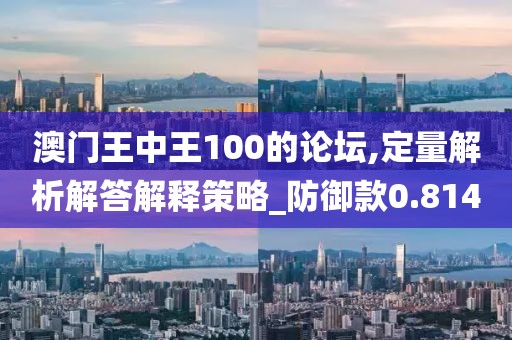 澳门王中王100的论坛,定量解析解答解释策略_防御款0.814