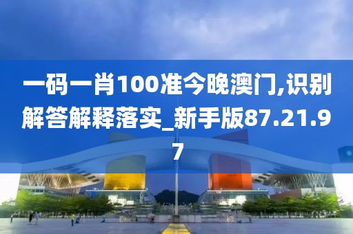 一码一肖100准今晚澳门,识别解答解释落实_新手版87.21.97