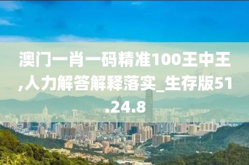 澳门一肖一码精准100王中王,人力解答解释落实_生存版51.24.8