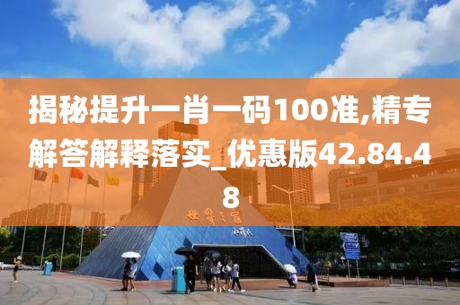 揭秘提升一肖一码100准,精专解答解释落实_优惠版42.84.48