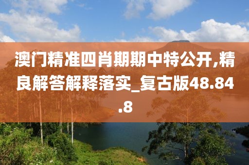 澳门精准四肖期期中特公开,精良解答解释落实_复古版48.84.8