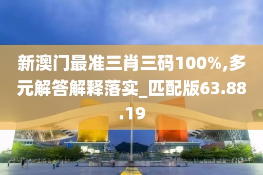 新澳门最准三肖三码100%,多元解答解释落实_匹配版63.88.19