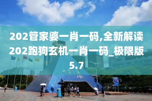 202管家婆一肖一码,全新解读202跑狗玄机一肖一码_极限版5.7