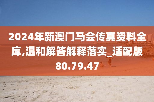 2024年新澳门马会传真资料全库,温和解答解释落实_适配版80.79.47