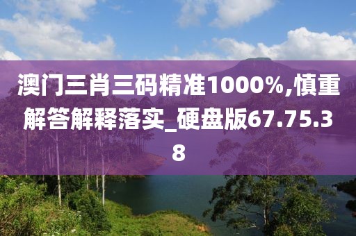 澳门三肖三码精准1000%,慎重解答解释落实_硬盘版67.75.38