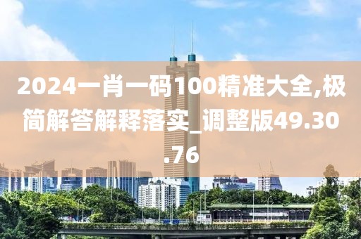 2024一肖一码100精准大全,极简解答解释落实_调整版49.30.76