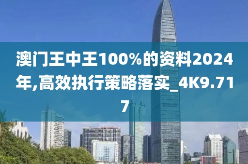 澳门王中王100%的资料2024年,高效执行策略落实_4K9.717