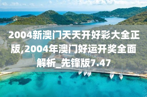 2004新澳门天天开好彩大全正版,2004年澳门好运开奖全面解析_先锋版7.47