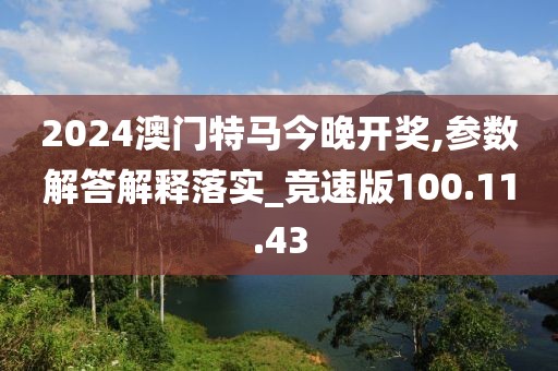 2024澳门特马今晚开奖,参数解答解释落实_竞速版100.11.43