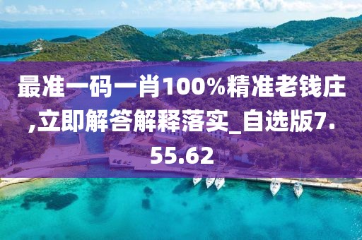 最准一码一肖100%精准老钱庄,立即解答解释落实_自选版7.55.62