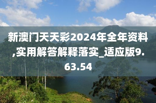 新澳门天天彩2024年全年资料,实用解答解释落实_适应版9.63.54