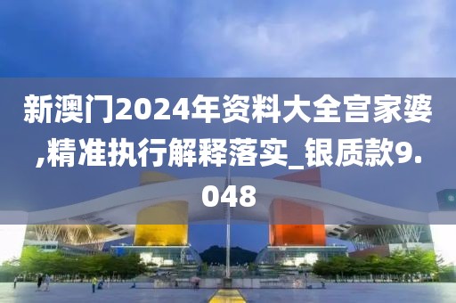 新澳门2024年资料大全宫家婆,精准执行解释落实_银质款9.048