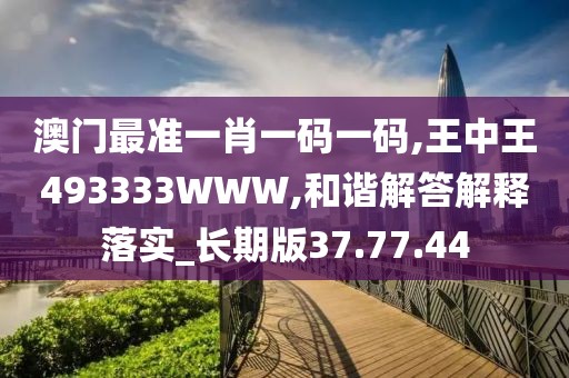 澳门最准一肖一码一码,王中王493333WWW,和谐解答解释落实_长期版37.77.44