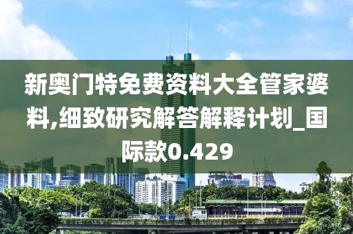 新奥门特免费资料大全管家婆料,细致研究解答解释计划_国际款0.429