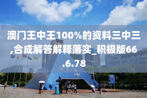 澳门王中王100%的资料三中三,合成解答解释落实_积极版66.6.78