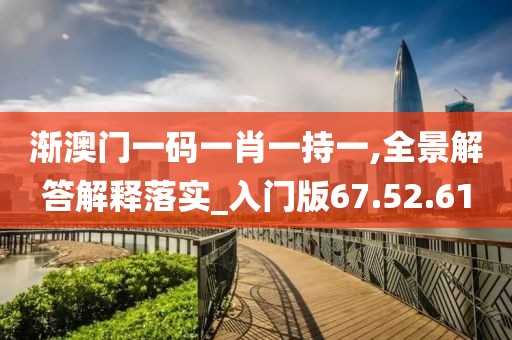 渐澳门一码一肖一持一,全景解答解释落实_入门版67.52.61