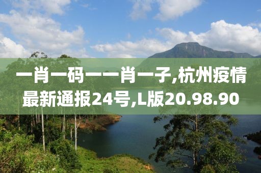 一肖一码一一肖一子,杭州疫情最新通报24号,L版20.98.90