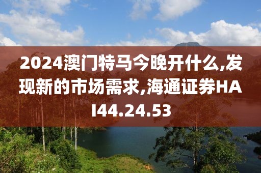 2024澳门特马今晚开什么,发现新的市场需求,海通证券HAI44.24.53