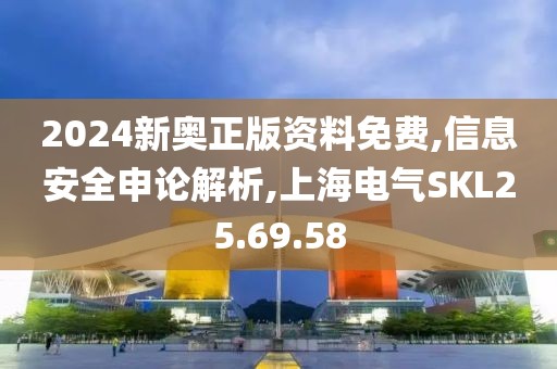 2024新奥正版资料免费,信息安全申论解析,上海电气SKL25.69.58