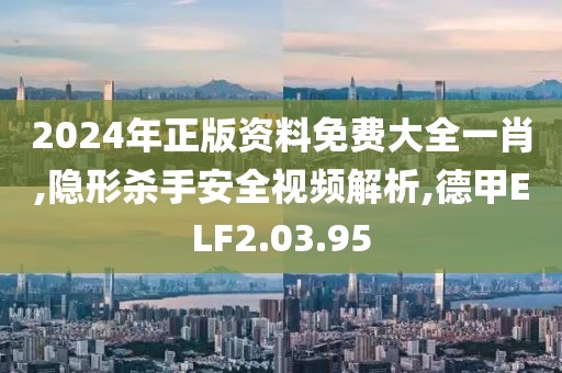 2024年正版资料免费大全一肖,隐形杀手安全视频解析,德甲ELF2.03.95