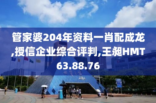 管家婆204年资料一肖配成龙,授信企业综合评判,王昶HMT63.88.76