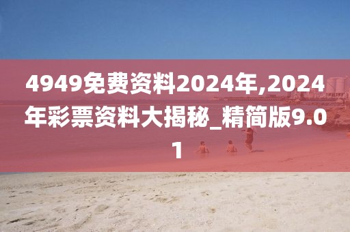 4949免费资料2024年,2024年彩票资料大揭秘_精简版9.01