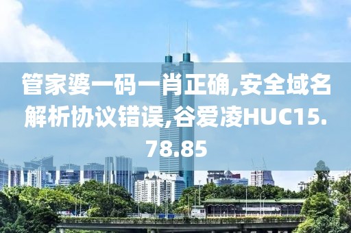 管家婆一码一肖正确,安全域名解析协议错误,谷爱凌HUC15.78.85