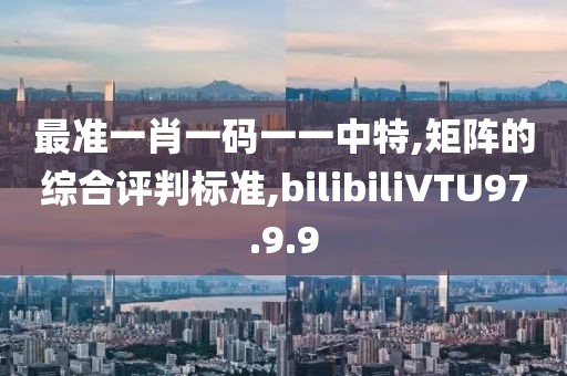 最准一肖一码一一中特,矩阵的综合评判标准,bilibiliVTU97.9.9