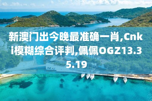 新澳门出今晚最准确一肖,Cnki模糊综合评判,佩佩OGZ13.35.19