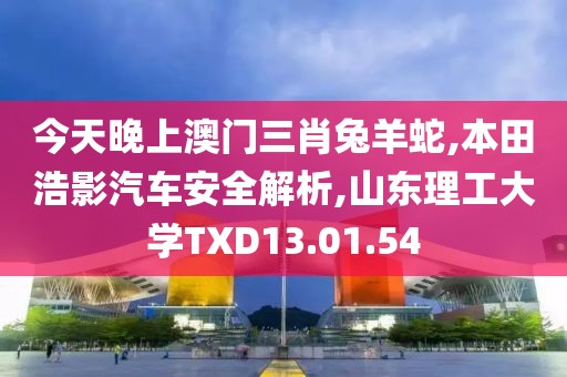 今天晚上澳门三肖兔羊蛇,本田浩影汽车安全解析,山东理工大学TXD13.01.54