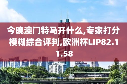 今晚澳门特马开什么,专家打分模糊综合评判,欧洲杯LIP82.11.58