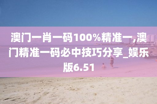 澳门一肖一码100%精准一,澳门精准一码必中技巧分享_娱乐版6.51