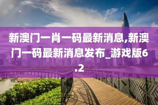 新澳门一肖一码最新消息,新澳门一码最新消息发布_游戏版6.2