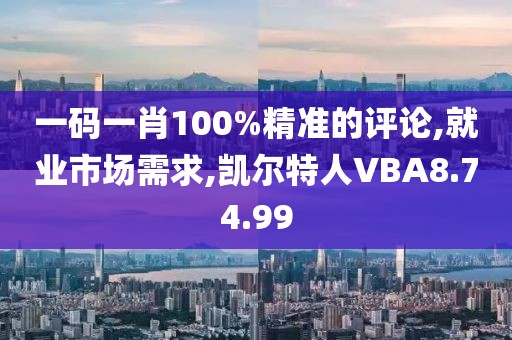 一码一肖100%精准的评论,就业市场需求,凯尔特人VBA8.74.99