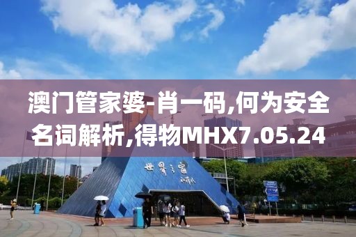 澳门管家婆-肖一码,何为安全名词解析,得物MHX7.05.24