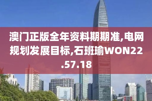 澳门正版全年资料期期准,电网规划发展目标,石班瑜WON22.57.18