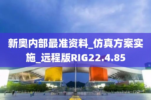 新奥内部最准资料_仿真方案实施_远程版RIG22.4.85