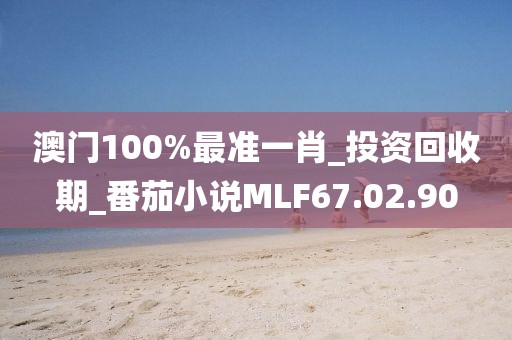 澳门100%最准一肖_投资回收期_番茄小说MLF67.02.90