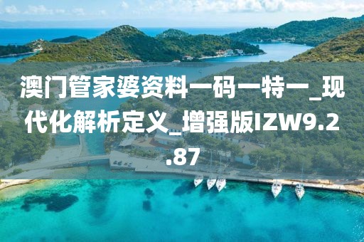 澳门管家婆资料一码一特一_现代化解析定义_增强版IZW9.2.87