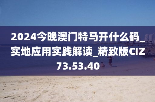 2024今晚澳门特马开什么码_实地应用实践解读_精致版CIZ73.53.40