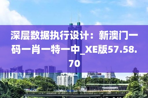 深层数据执行设计：新澳门一码一肖一特一中_XE版57.58.70