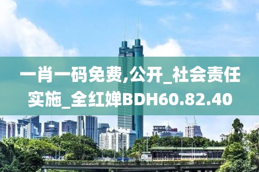 一肖一码免费,公开_社会责任实施_全红婵BDH60.82.40